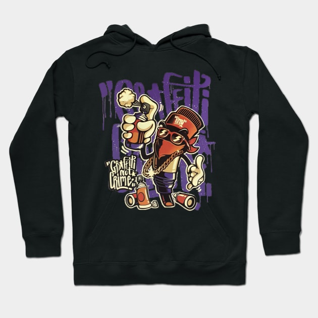 Graffiti Not Crime Hoodie by ZoboShop